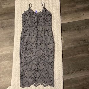 Blue midi dress Size: US 10 Brand: Missguided